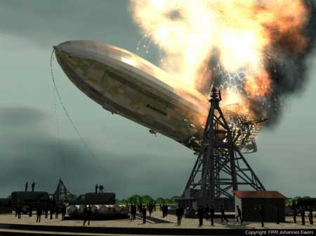 Fin del dirigible Hindenburg. p29517