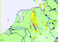  Lluvia fantasma en el centro de la imagen del radar alem&aacute;n.